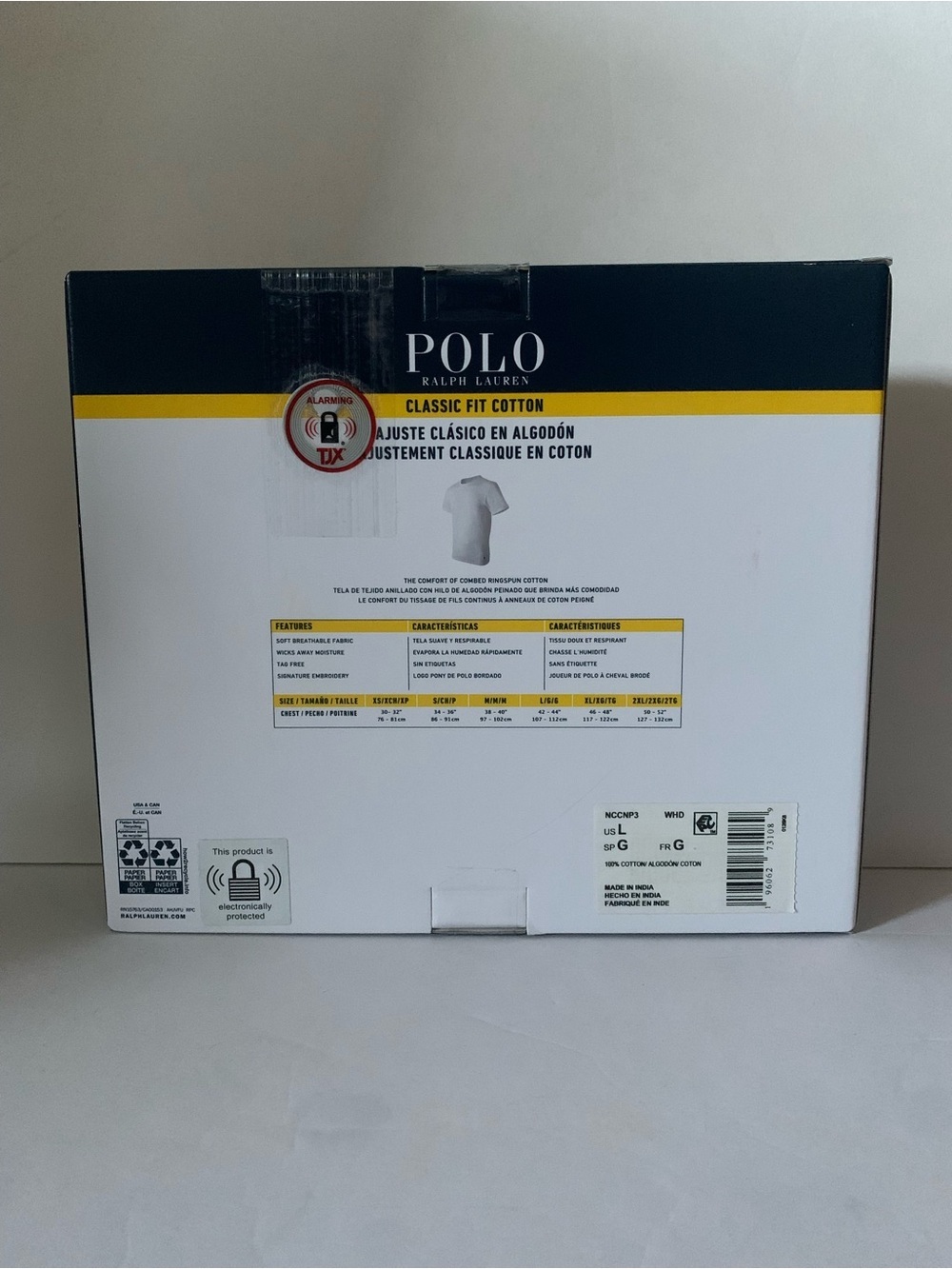 ❌FINAL PRICE❌NIB. Polo by Ralph Lauren Classic White 3pk Cotton T-Shirt - Picture 6 of 6